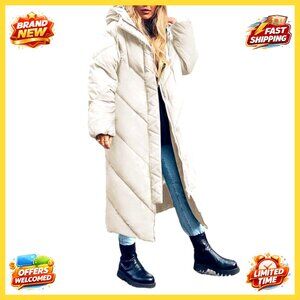Long Puffer Coat Hooded Parka Jacket Women's Winter Down Coats